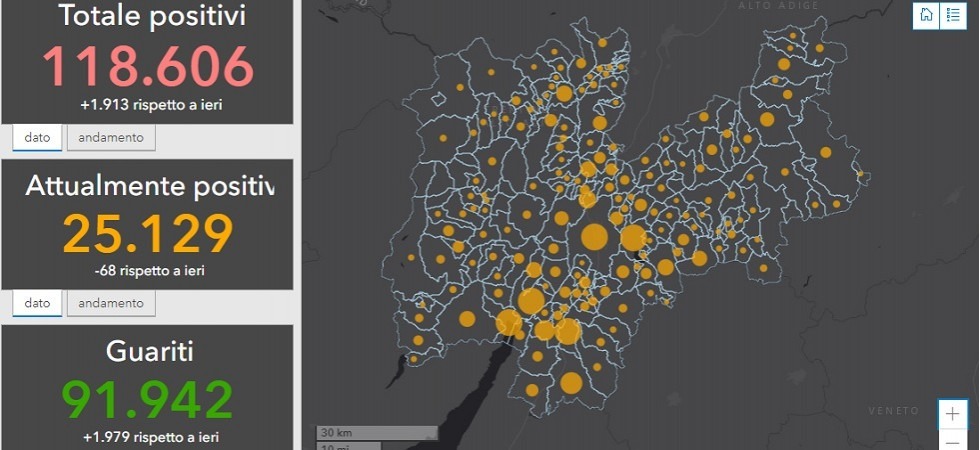 Covid in Trentino, l'8,9% degli abitanti di Novaledo è positivo